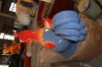 event party sculpture rooster mascot statue strong fiberglass rooster in garden/