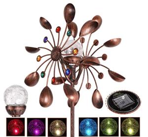 Wholesale Bronze Color Steel 75 Inch Led Solar Wind Spinner Light from china suppliers