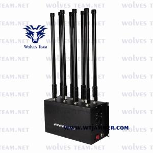Wholesale CDMA GSM WiFi Lojack signal Jammer 80m 10W UHF VHF 3G 4G 5G from china suppliers