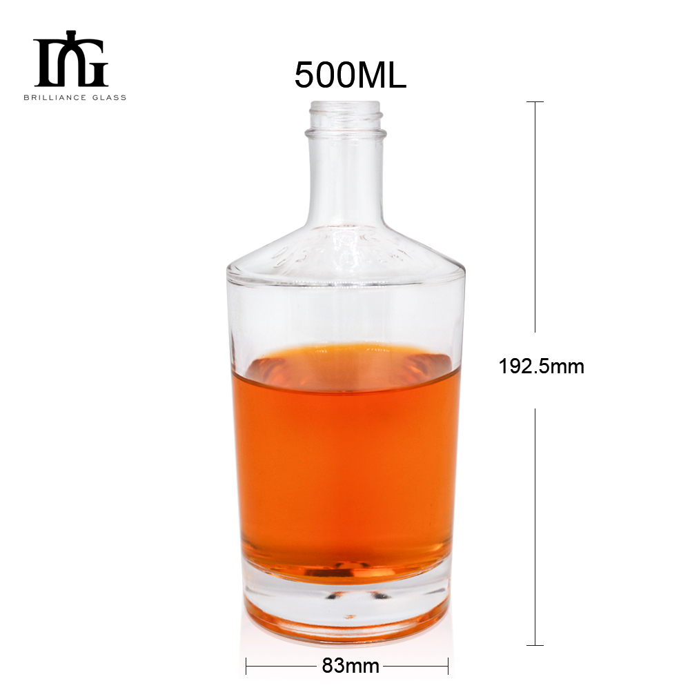 700ml Custom Glass Bottle for Whiskey Bourbon Gin Liquor Base Material Glass