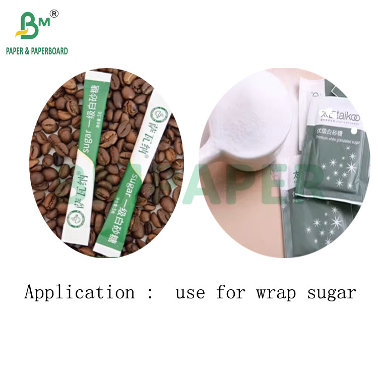 Moistureproof 40gsm +20PE White MG Kraft Paper For Wrapping Sugar 300mm width