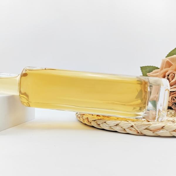 Glass Products Slim Rectangular Wine Bottle with Cork Stopper 200ml 375ml 500ml