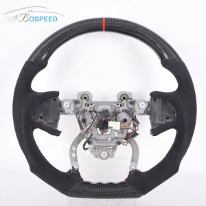 Wholesale 350mm Real Black Cadillac Ct6 Steering Wheel Carbon Fiber Alcantara from china suppliers
