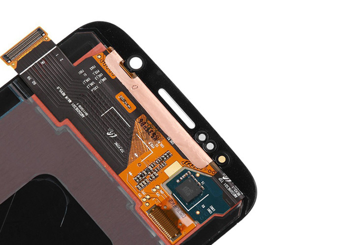 Black Samsung S6 Lcd Digitizer Fix Cracked , Samsung Original Spare Parts
