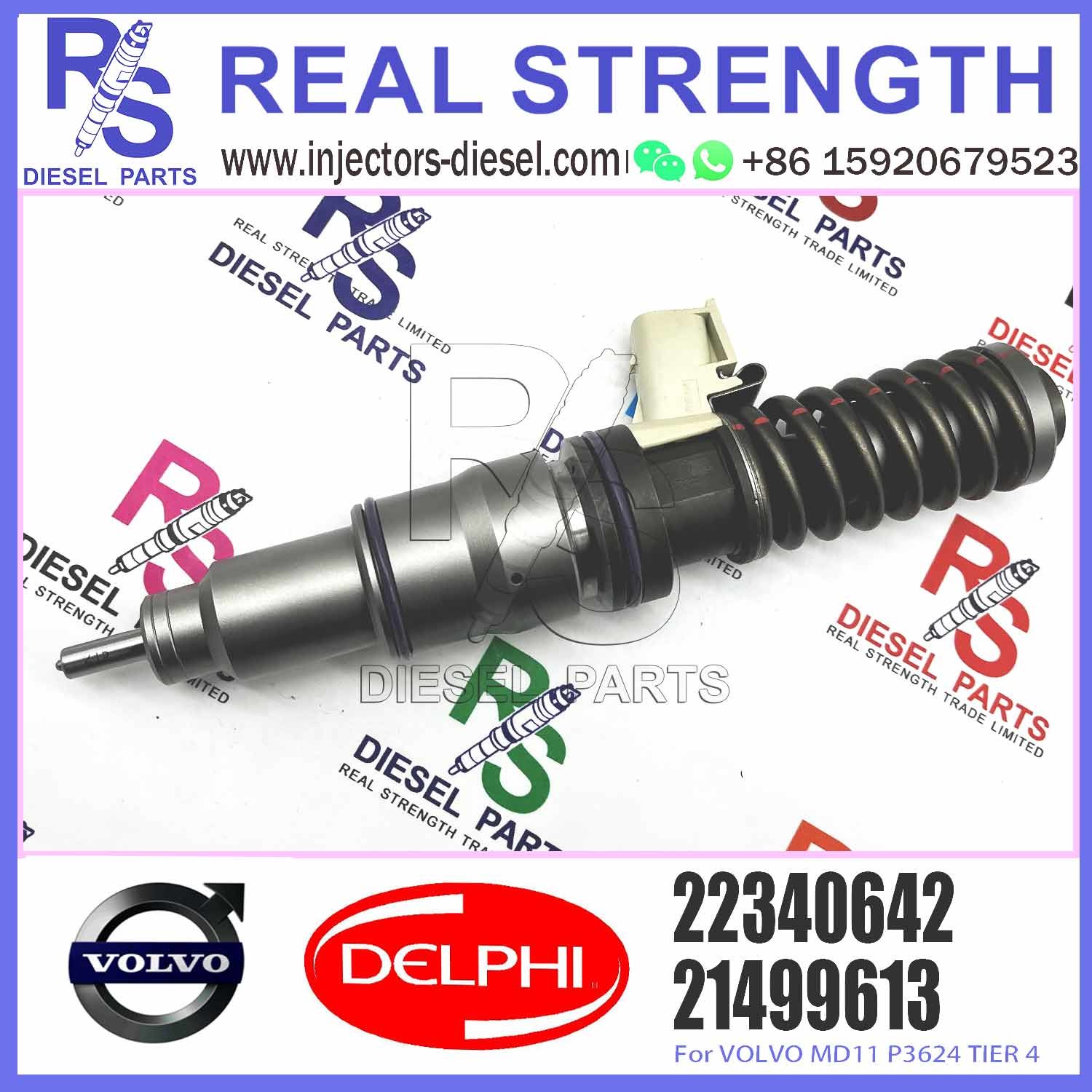 Diesel Fuel Injector 21499613 BEBE4G16001 22340642 E3.4 for V-O-L-V MD11 P3624 TIER 4