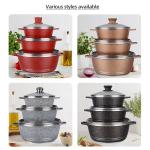 Hot Selling 6 Pieces Aluminum Soup Pot Set Double Bottom Kitchenware Ollas