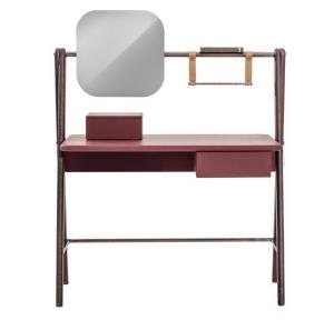 Wholesale Italy design of Dresser with Mirror by Oak wood table in Pure painting and Smart storage drawers leather belt decorative from china suppliers