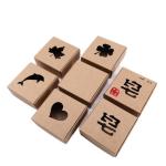 Recycable Small Kraft Paper Box , Brown paper Box With Window OEM ODM