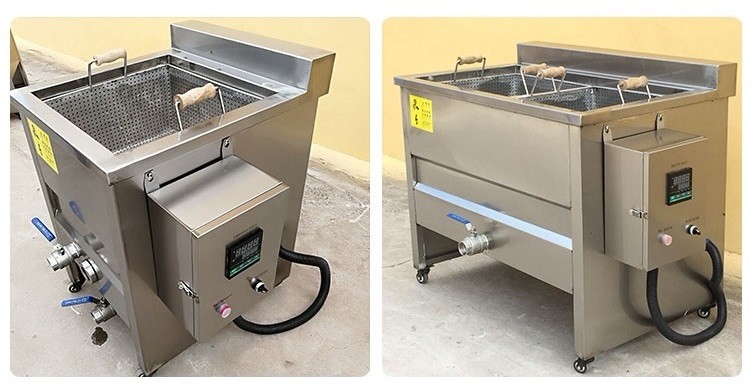 Certified Meat Pie Pork Rinds Frying Machine Basket Deep Fryer with 380v Power Source