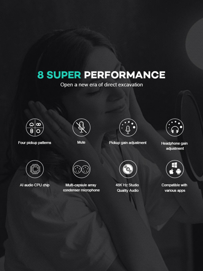 PC USB Gaming Mic , OEM Professional Studio Microphone For Streaming