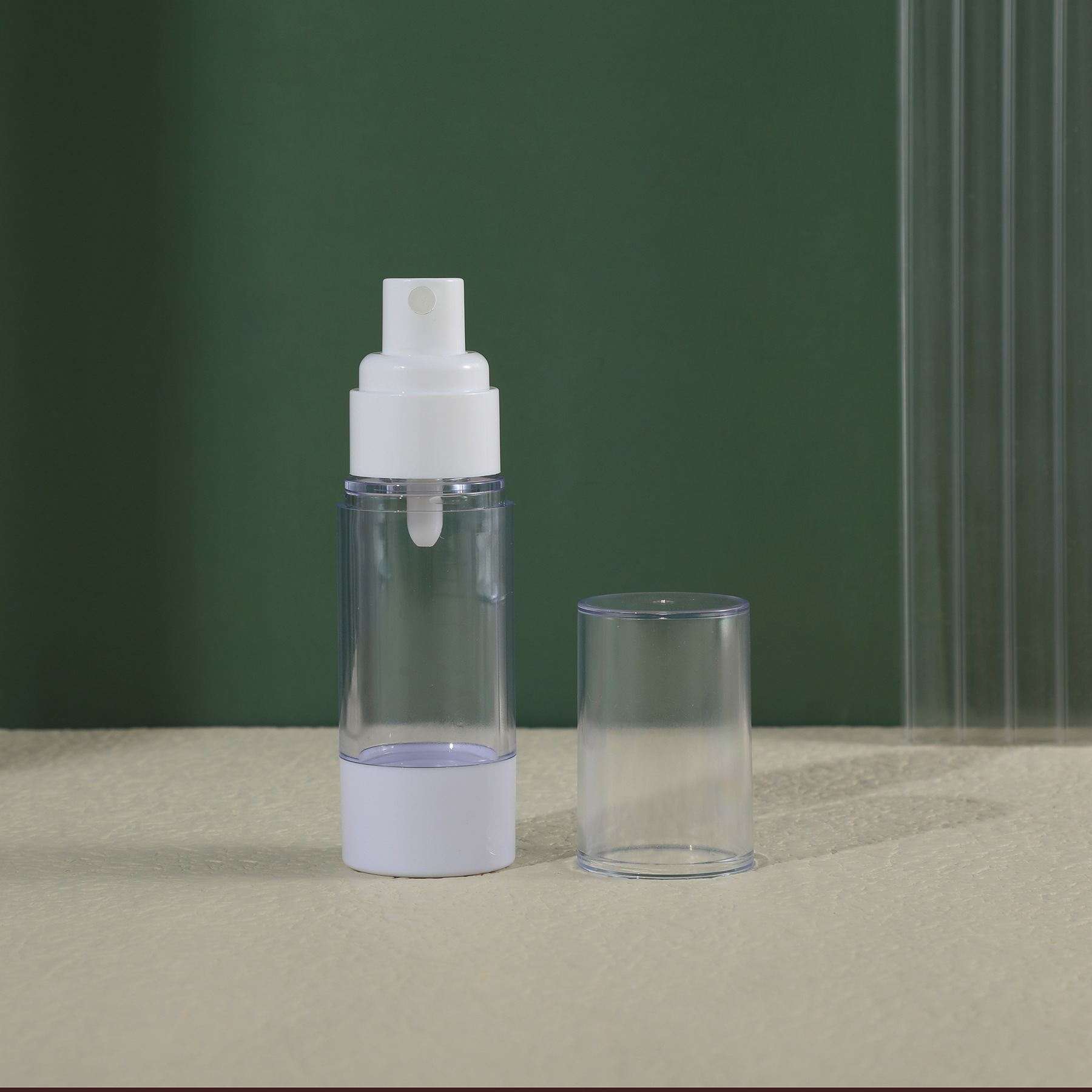 OEM/ODM Acceptable Airless Press Pump Bottle Empty Airless Spray Bottle 15ml 30ml 50ml 80ml 100ml for Skincare and Perfume