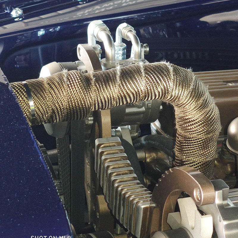 2"x6.5" Titanium 1000°C Spark Plug Wire Boot Protective Sleeve with Silica Fabric Basalt Fabric