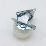 2 Inch 50mm White PP Wheel Plain Bearing Swivel Plate Caster With Brake