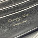 Branded Lady Dior Patent Clutch Small Pearl Black Flip Closure