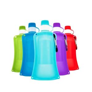 Wholesale 0.5L Collapsible Silicone Water Bottle Daily Portable Outdoor Sports Water Bottle from china suppliers