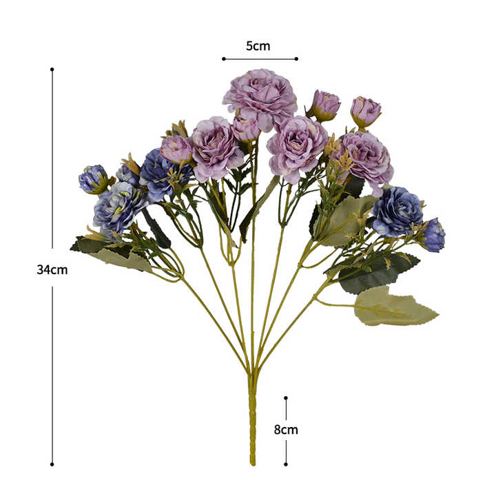 Artificial Flower Bouquets Wholesale Silk Multi Azalea Flower Heads Home Festivals Wedding Decorations Flower Bouquet