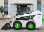 Steel White Color Mini Skid Steer , 1100 Skid Steer Side Loader Fork Truck