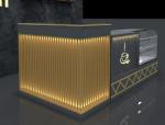 MDF Grey Tea Coffee Shop Display Shelving Supermarket Shelf Rack