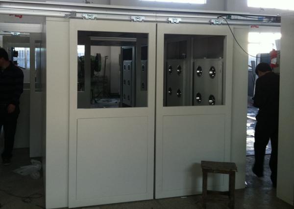 Nozzle lab Stainless Steel Air Shower Tunnel With Double Swing Door