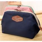 Digital Printing Logo Pure Color Canvas Makeup Cosmetic Bag