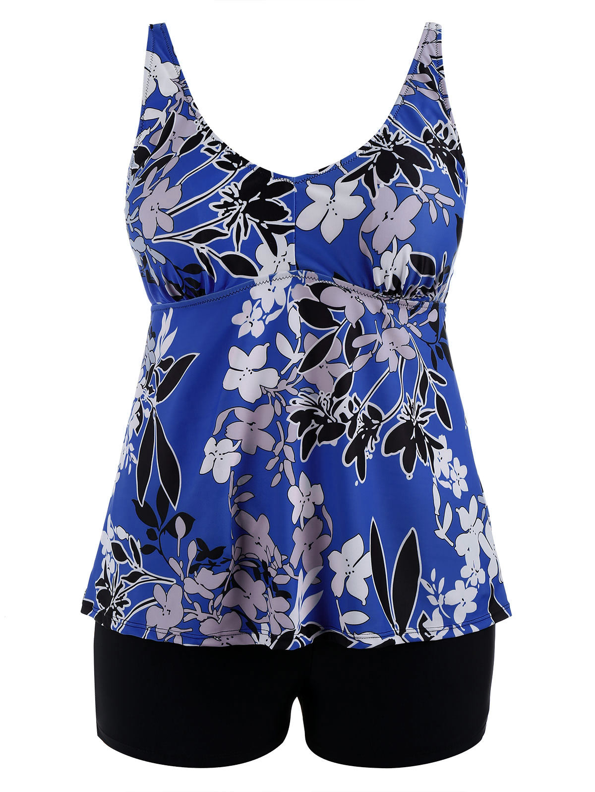 2018 New Plus Size One piece Swimsuit Floral Print Swimsuit Women Push up with