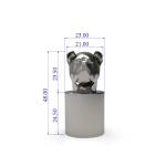 Custom Dog Head Gold Fasion ISO 9001 Perfume Bottle Caps