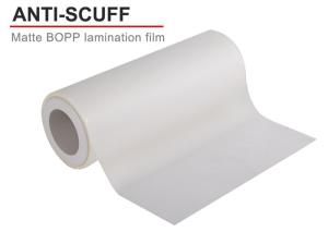 Wholesale Scuff Resistant Adhesive Bopp Matt Film Roll For Hot Stamping 28mic 4000m from china suppliers