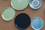 Eco friendly Round Food Black Aluminum Can Bottom Easy Open Can Covers
