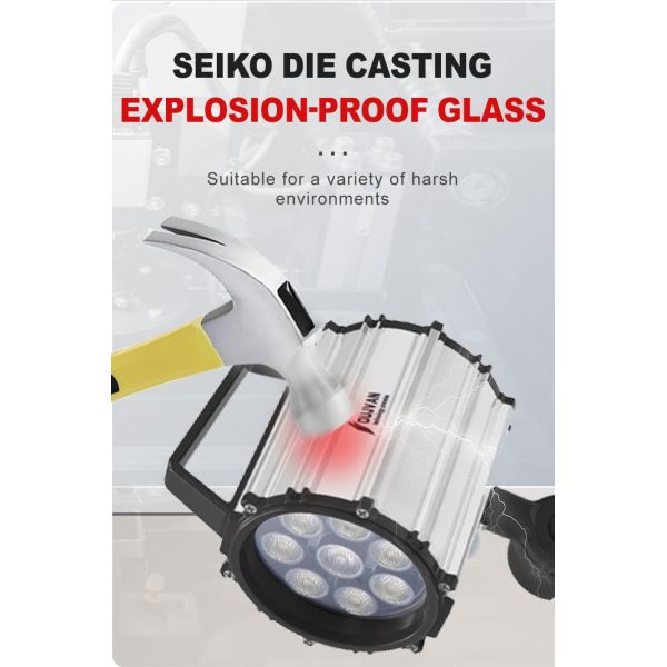 IP65 Waterproof LED Machine Light with 50,000-Hour Lifespan and Flexible Swing Arm for Industrial Applications