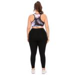 Womens Leggings And Sports Bra Plus Size Yoga Sets High Elastic Anti Pilling