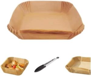 Wholesale Food Grade Disposable Square Parchment Air Fryer Paper Liners Nonstick from china suppliers
