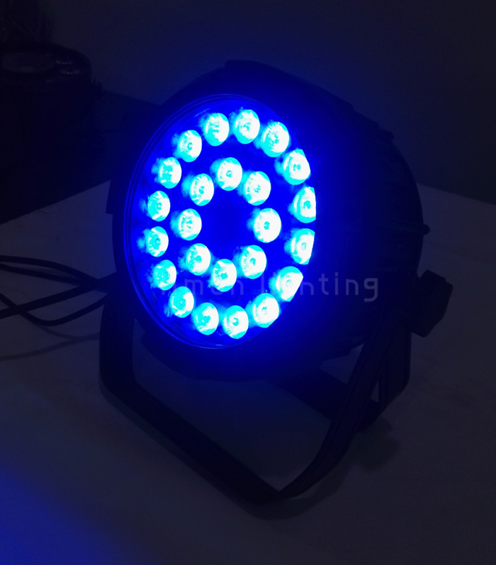 High Lumen 24x10W IP56 Aluminum RGBW 4in1 DMX LED Silent Flat Par Concert Light