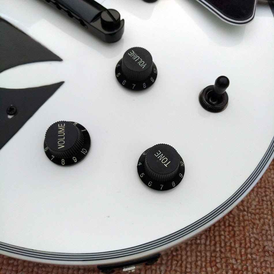 In stock Custom LTD Iron Cross SW James Hetfield Signature Electric Guitar EMG Snow White, Rosewood Fingerboard, Free sh