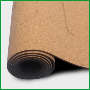 Wholesale Eco Organic Cork Rubber Anti-Tear Durable Patterned Yoga Mat from china suppliers