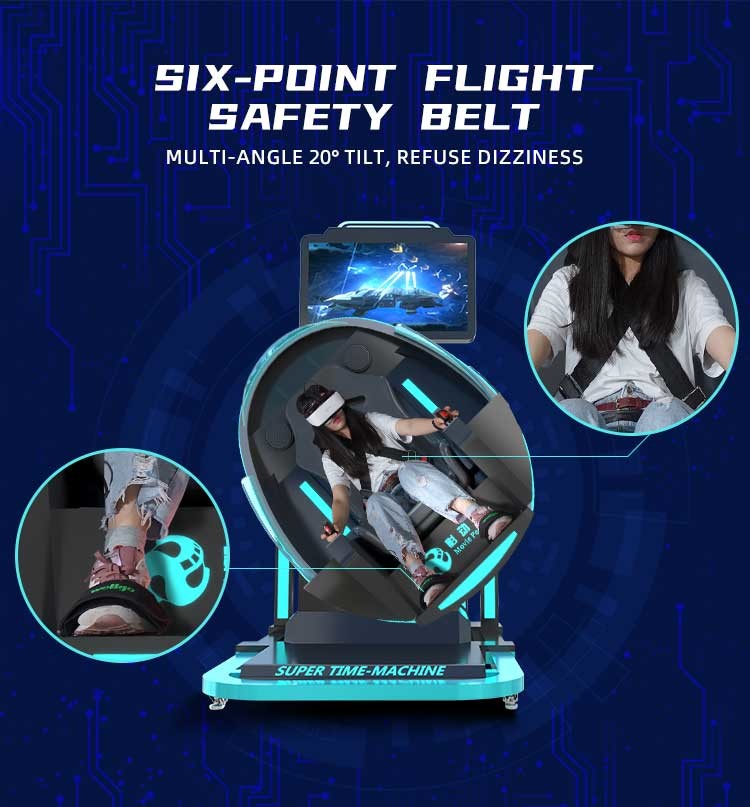 220V Vr Egg Chair 360 Degree Rotating 9d Cinema Motion Simulator For Commercial