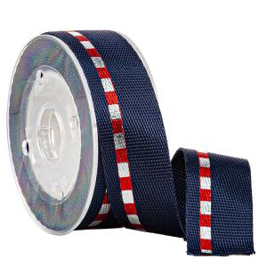 Wholesale Foiled Silver And Blue Gold Lines 4 Degree Print Webbing Tape from china suppliers