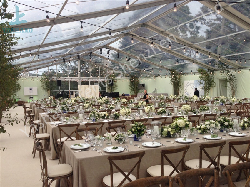 Transparent Fabric Aluminum Frame Clear Top Tent Outdoor Wedding Marquee Party Event