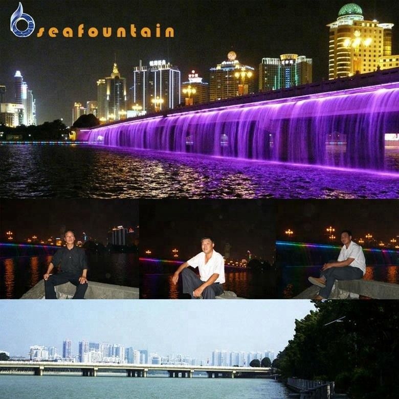 Bridge Outdoor Garden Water Fountains Color Changing