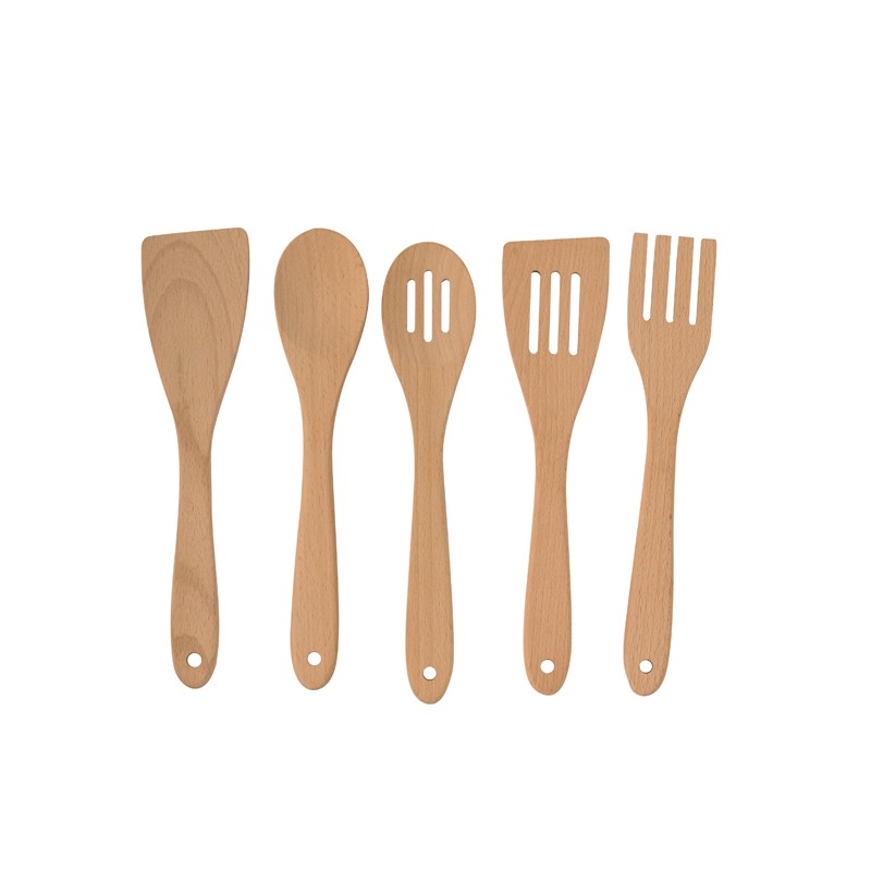 birch wood kitchen spoon set