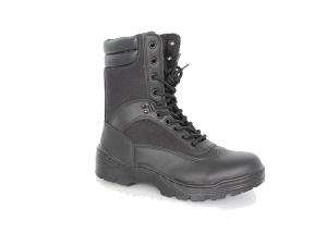Wholesale 9 Inches Black Tactical Leather Military Combat Boots With Zipper Full Grain Leather from china suppliers