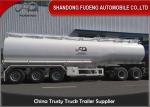 White Color CE Certified Oil Fuel Tanker Semi Trailer With Long Term Use