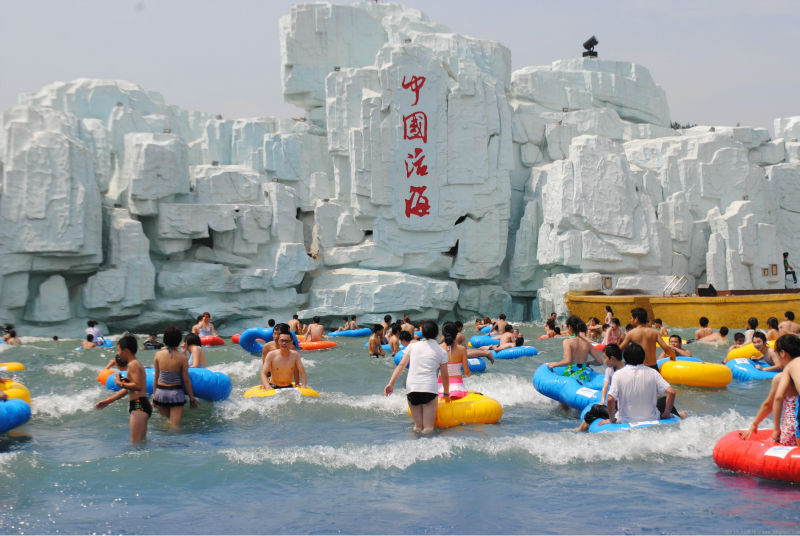 Fiberglass Resort Waterpark Project , Giant Slides Rides Projects for Water Park