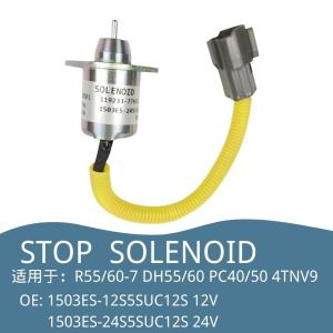 Wholesale 119233-77932 diesel engine stop solenoid 1503ES-12S5SUC12S For R55/60-7 DH55/60 PC40/50 4TNV94 from china suppliers