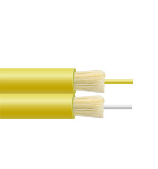 High Density Zip-Cord Duplex Fiber Optic Patch Cable with Zipped-Paired Fibers for Flexible Indoor/Outdoor Applications