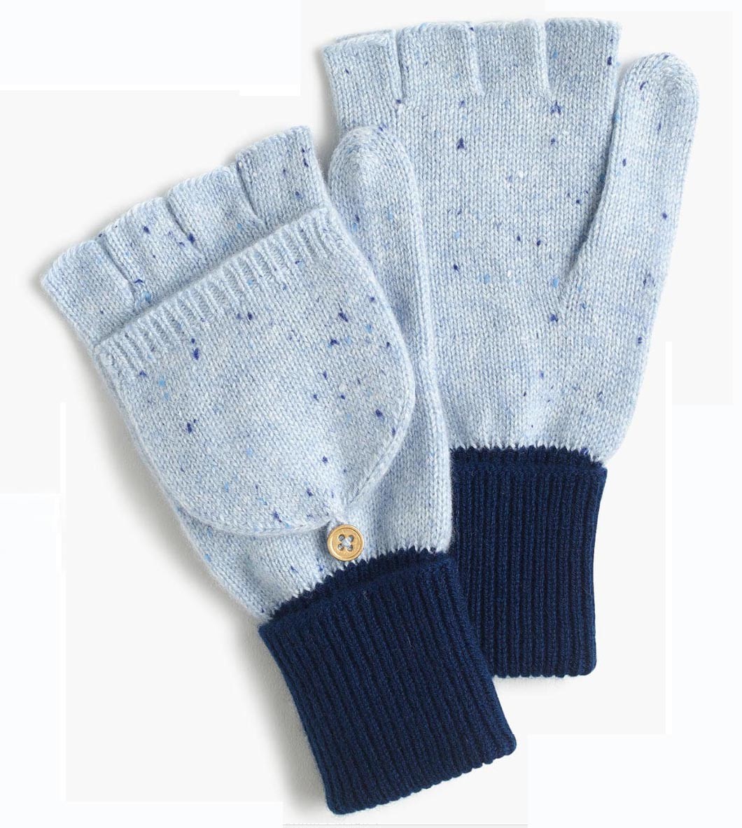 100 % Cashmere Fingerless Gloves , Colored Womens Fingerless Gloves With Mitten Flap