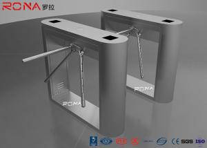 Wholesale Automatic Pedestrian Half Height Turnstile 304 Stainless Steel Fingerprint / Card Reader from china suppliers