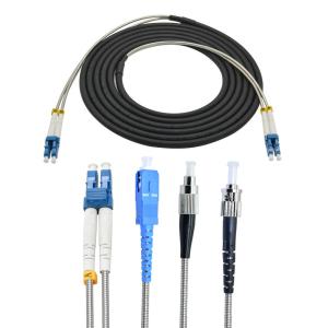Wholesale Outdoor Armored Fiber Optic Cable With FC SC LC ST Connector Assembled 30 to 1000 Meters from china suppliers