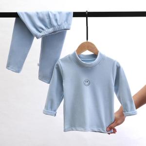 Wholesale Smiley Face Print Children'S Homewear Sets Solid Colour from china suppliers