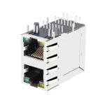 LPJ17633ADNL 10/100 Base-T Tab Up Yellow/Green LED 2X1 Port Connector RJ45
