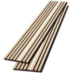 Wholesale PVC Veneer MDF PET Wooden Grille Acoustic Wall Panel With Lights Various Options from china suppliers